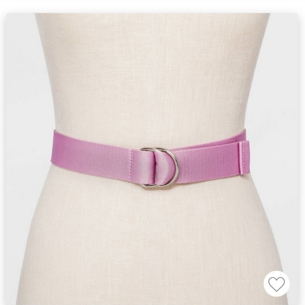 NWT Womens Large Wild Fable Pink Webbing Belt - Picture 2 of 2